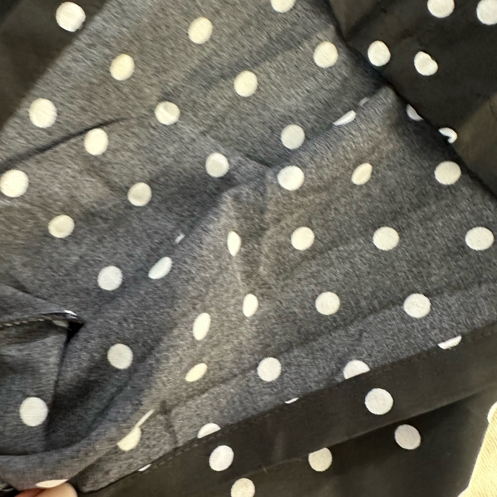 Black White Polka Dot Wide Leg Pants – High Waist Smocked Waistband - Picture 7 of 10